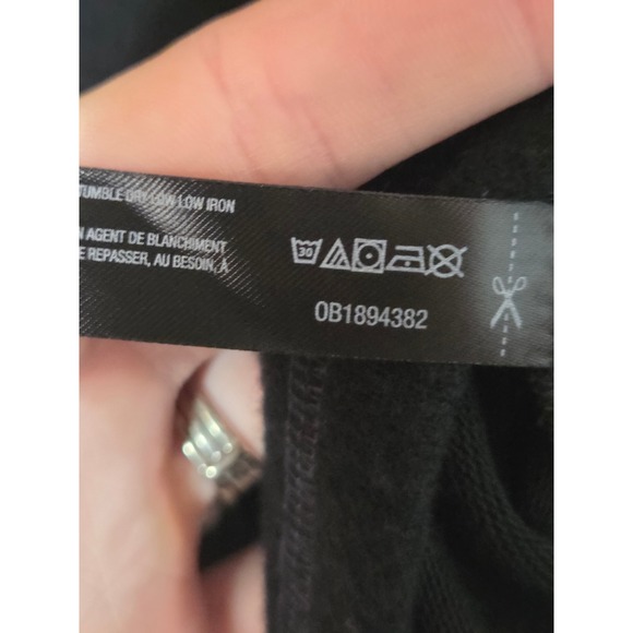 Out From Under Chloe Button Up Lounge Top Med Black Crop Henley Slub Whimsigoth - Picture 11 of 11